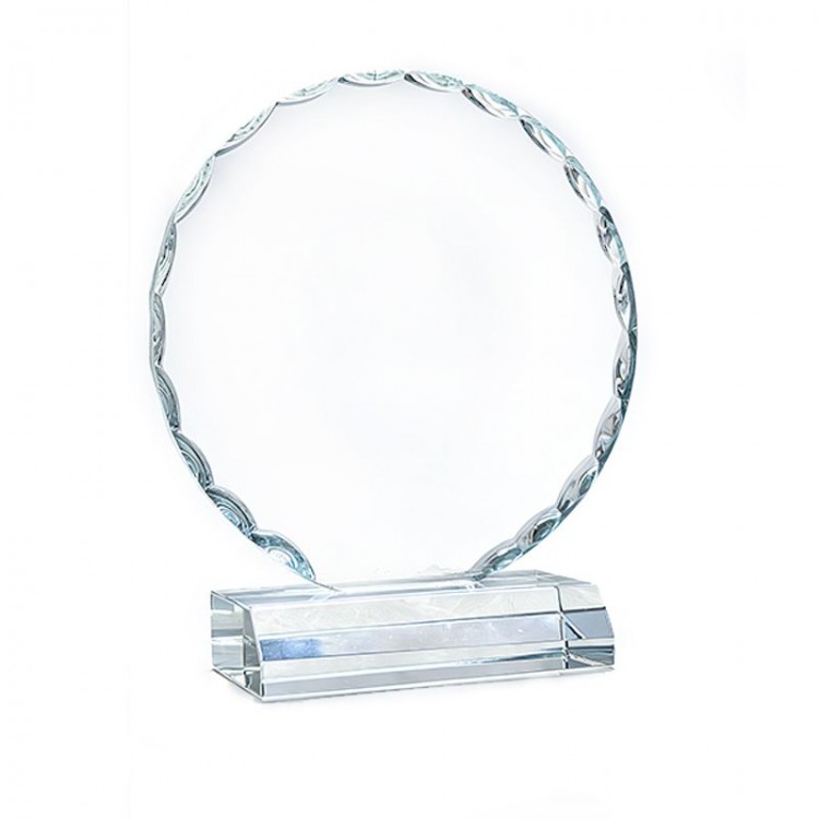 Aura Circle Blank Glass Trophy Wholesale 