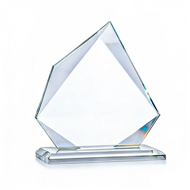 Bedrock Facet Glass Award Plaque Blank