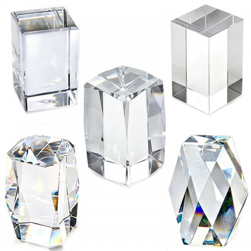 Standing crystal block blank for blank crystal awards
