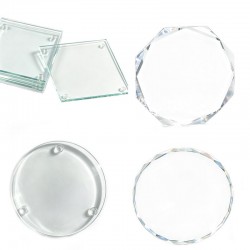 Glass and Crystal Coaster Engraving Blank