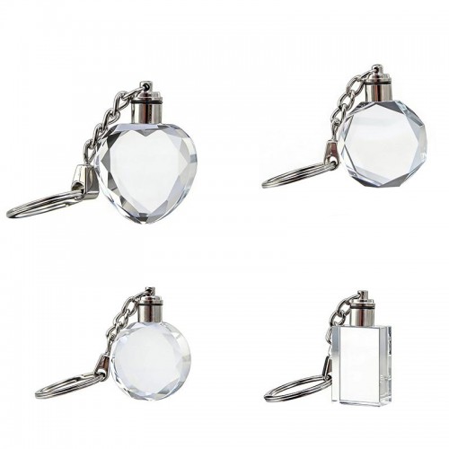 LED crystal keychain blank for engraving