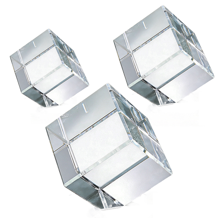 30-100mm standing K9 Crystal Cube Blank