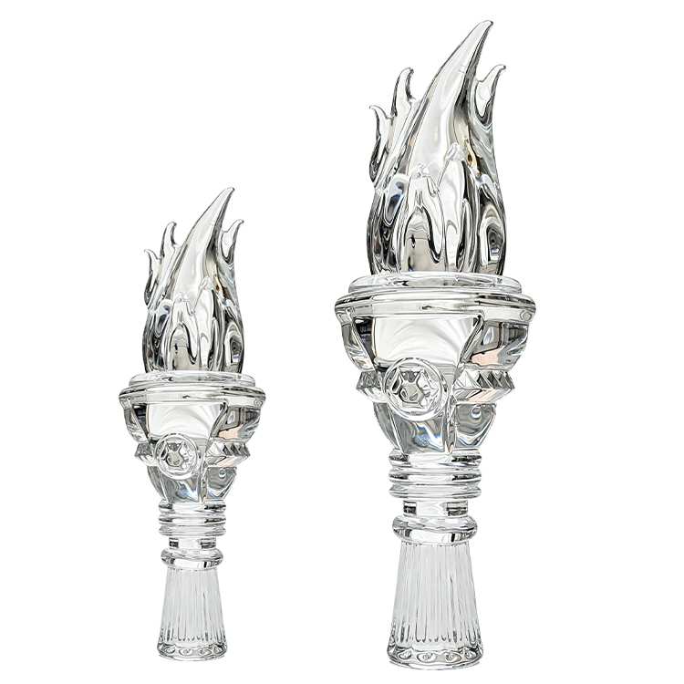blank Flame Crystal Torch Figurine Award for Corporate Recognition & Wholesale Trophy Suppliers