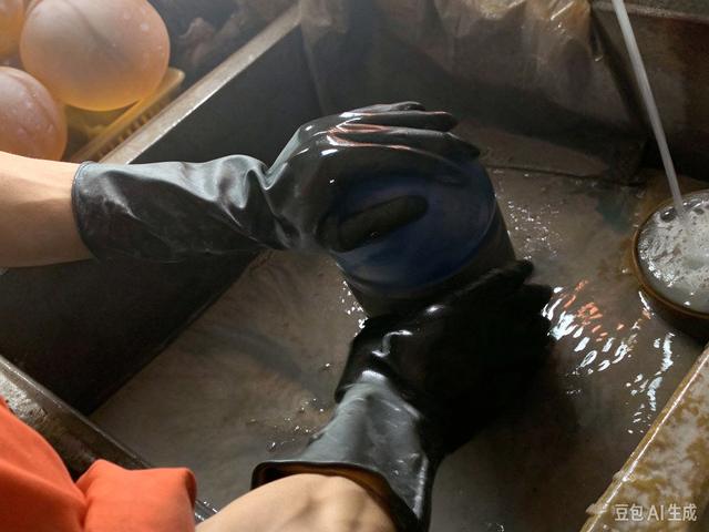 Crystal Ball Blanks Hand rinse and check