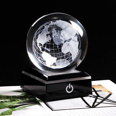 3D globe crystal ball on LED base