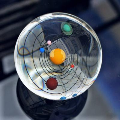 3D solar system crystal ball