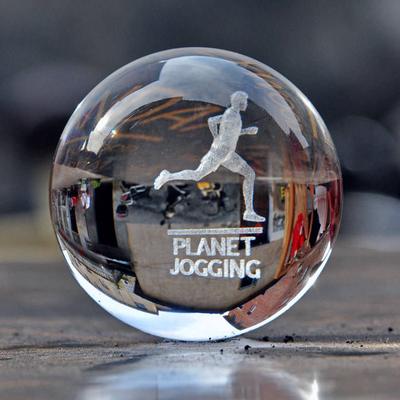 Sports engraved crystal ball, Planet Jogging