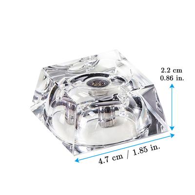 Clear crystal LED light base