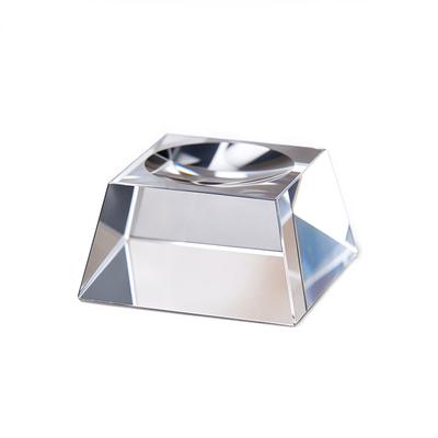 Clear crystal trapezoid stand