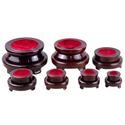 Turned wood stands for crystal balls